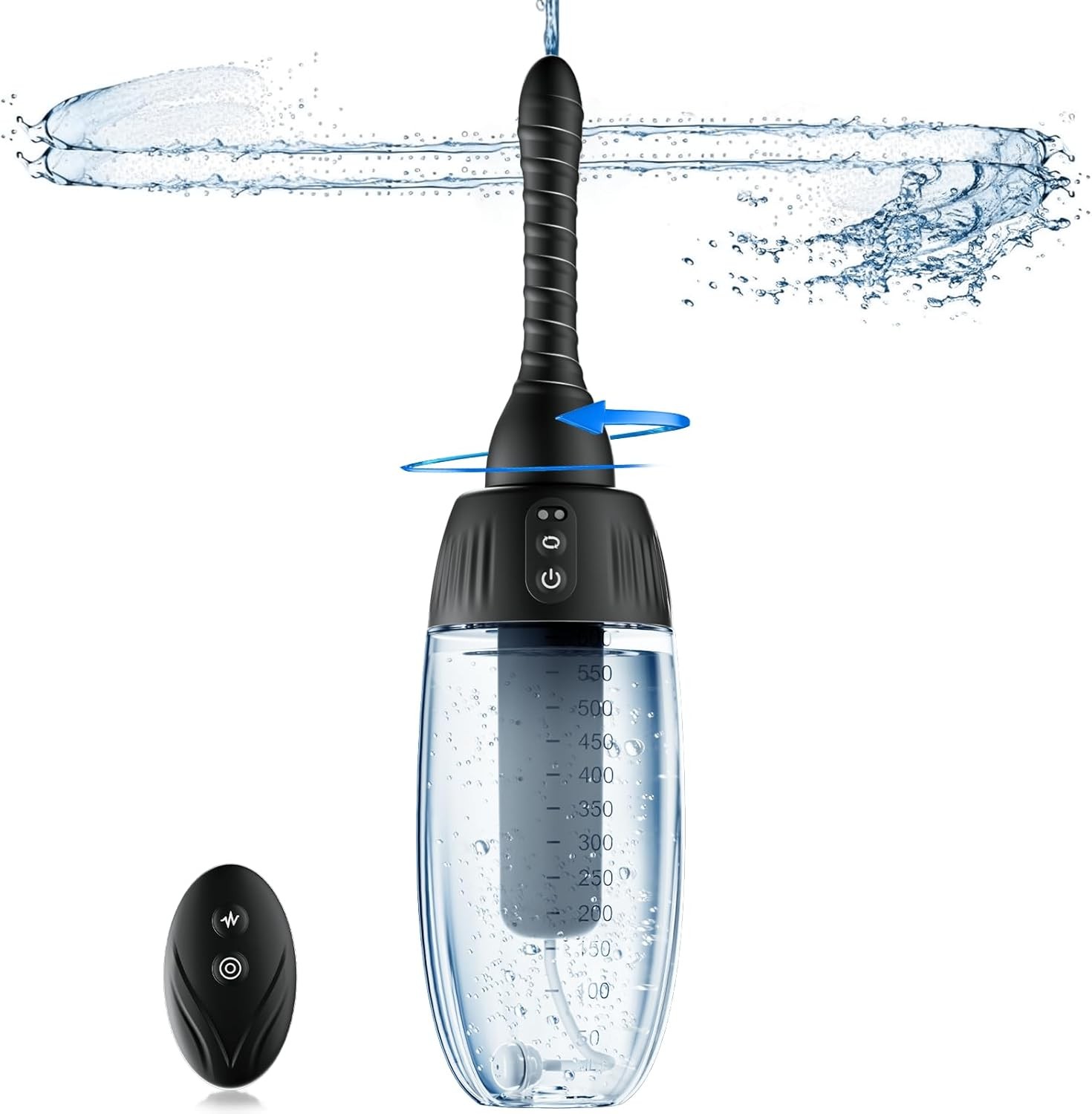Anal Douche Automatic Rotating Enema – 20oz Douches for Men & Women 360° Deep C