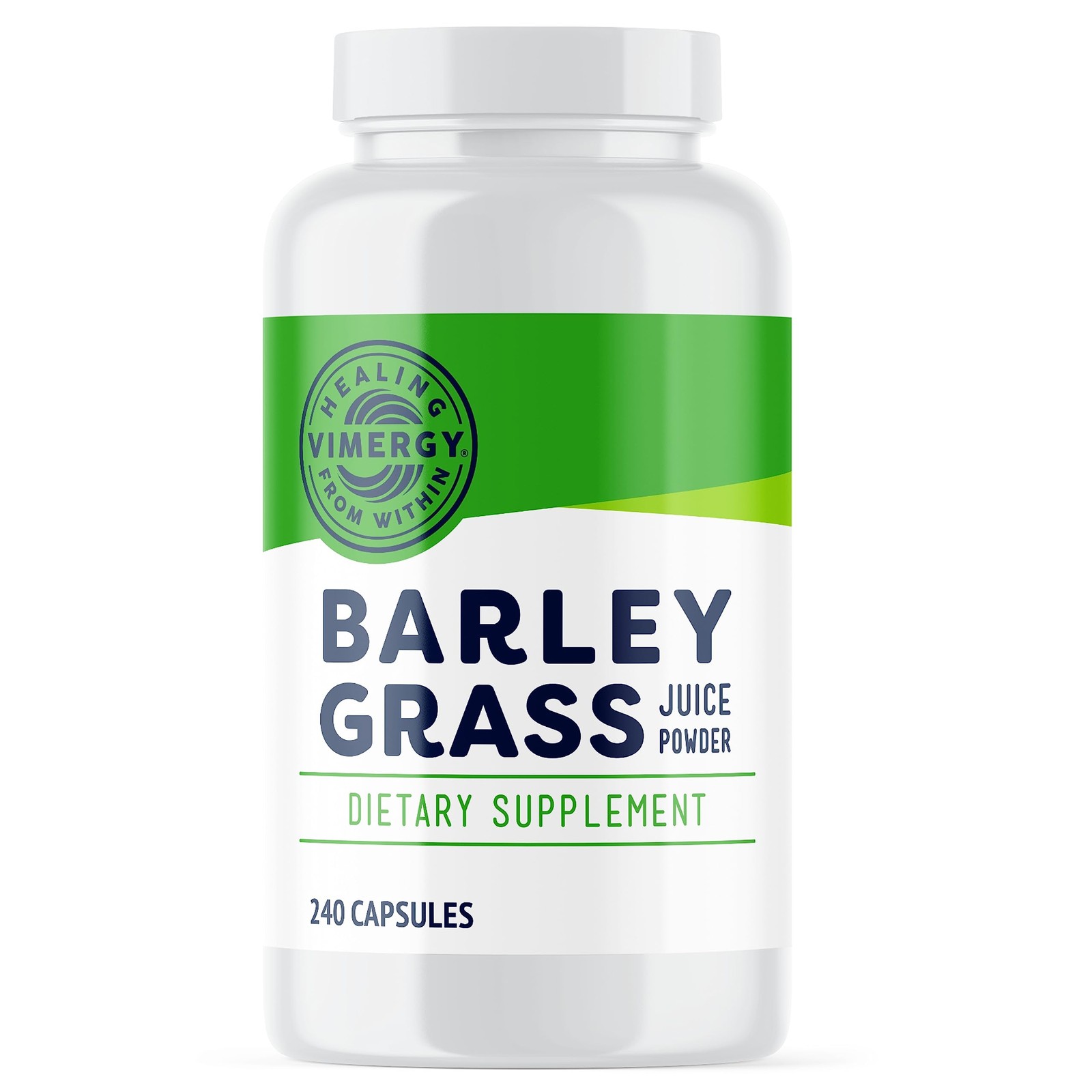 Barley Grass Juice Capsules 240 Count Clean Superfood Non GMO Vimergy Promotes