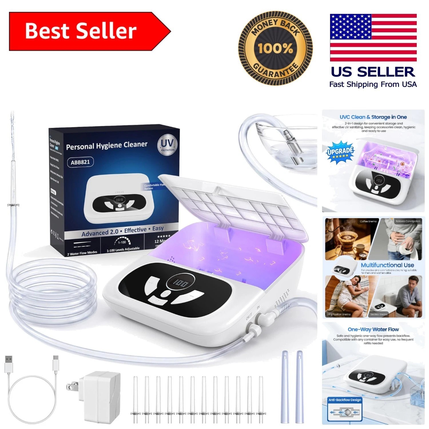 Personal Care Electric Enema Kit – Adjustable Water Pressure & Hygienic Storage