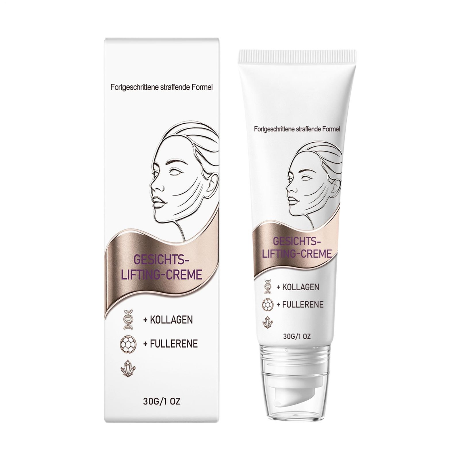 15ml Reshape Facial Cream and Fullerene, Reduces Wrinkles Fine Lines, All Skin