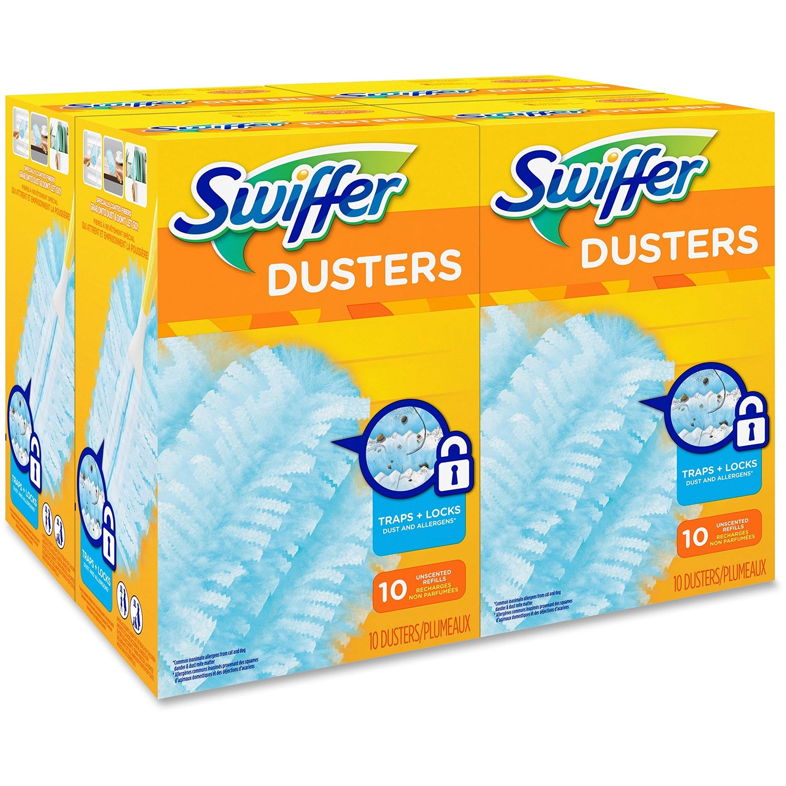 Swiffer Refill Dusters Dust Lock Fiber Light Blue 10 Count Pack 10CT 10 Box