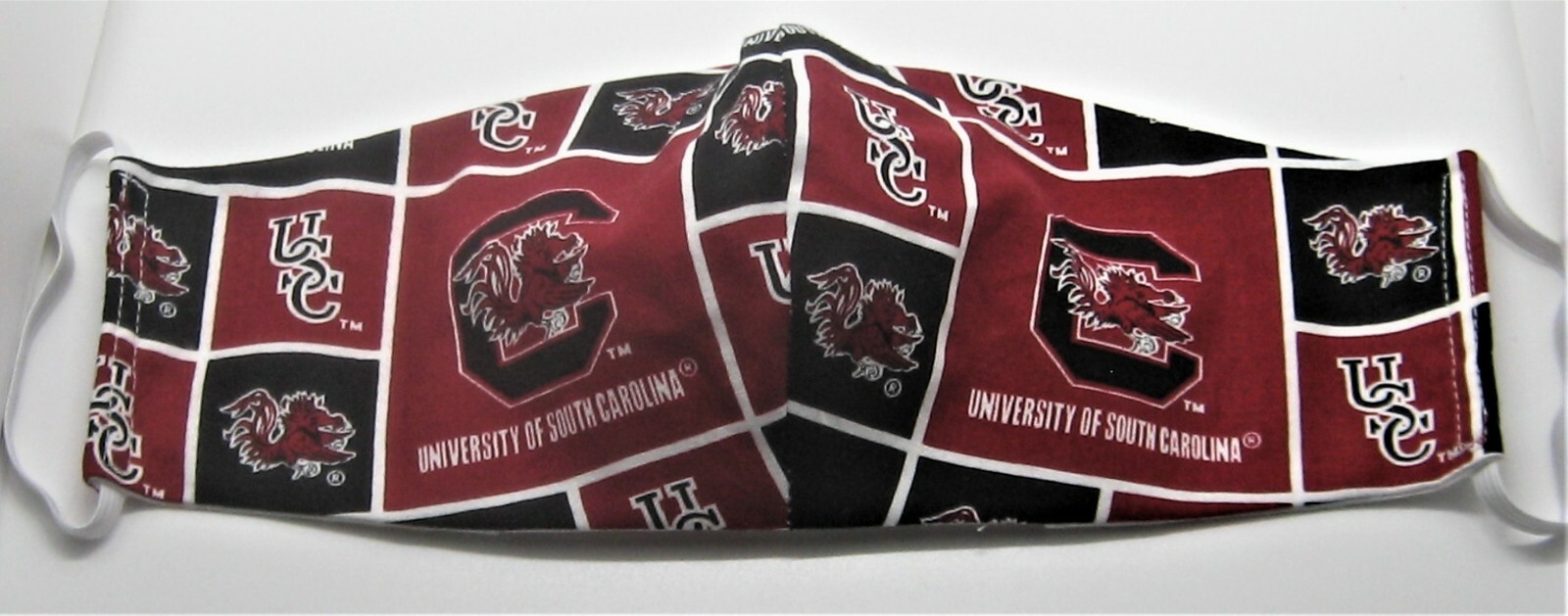 Adult Olson Face Mask USC Gamecocks 100% Cotton w/filter pocket + 1 Hepa filter