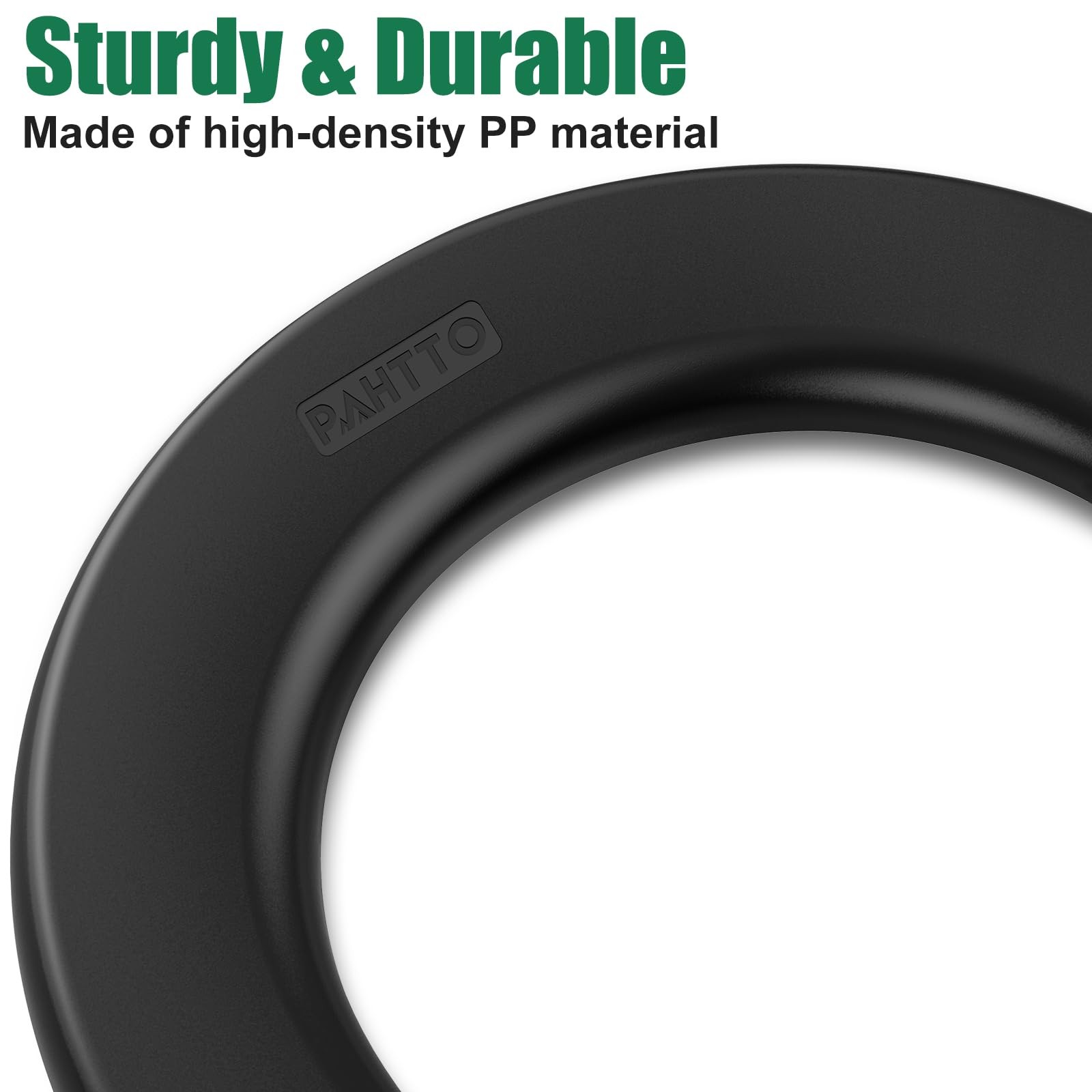 Bucket Toilet Seat, Portable Seat for 5 Gal Buckets, Universal, Black