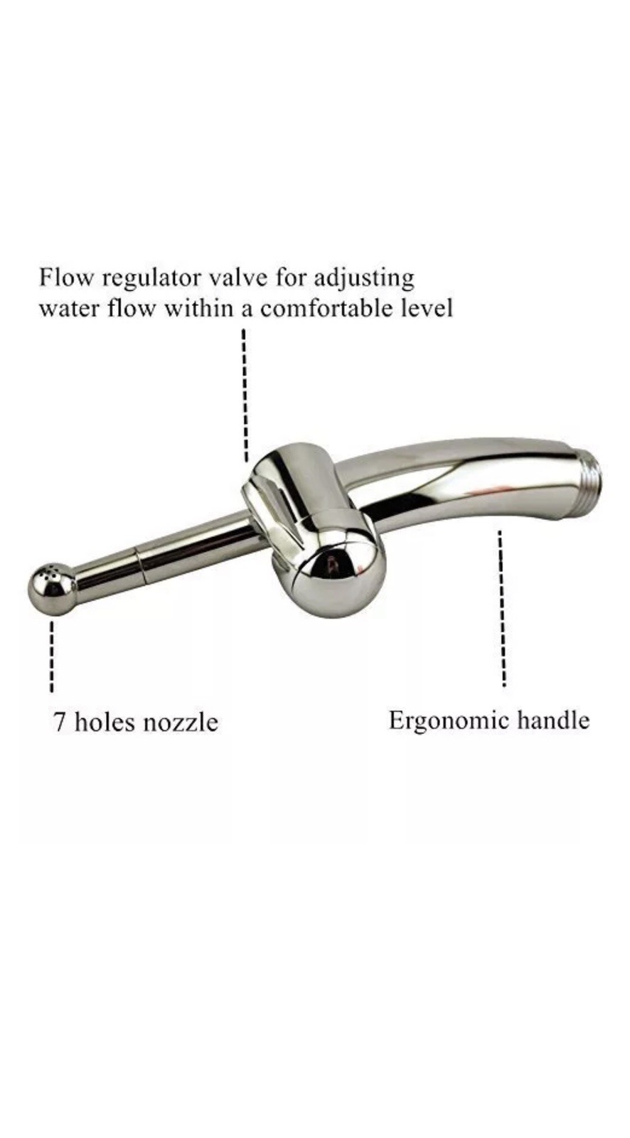Shower Enema Douche Anal Vaginal Cleansing Nozzle +Flow Regulator for Men Women