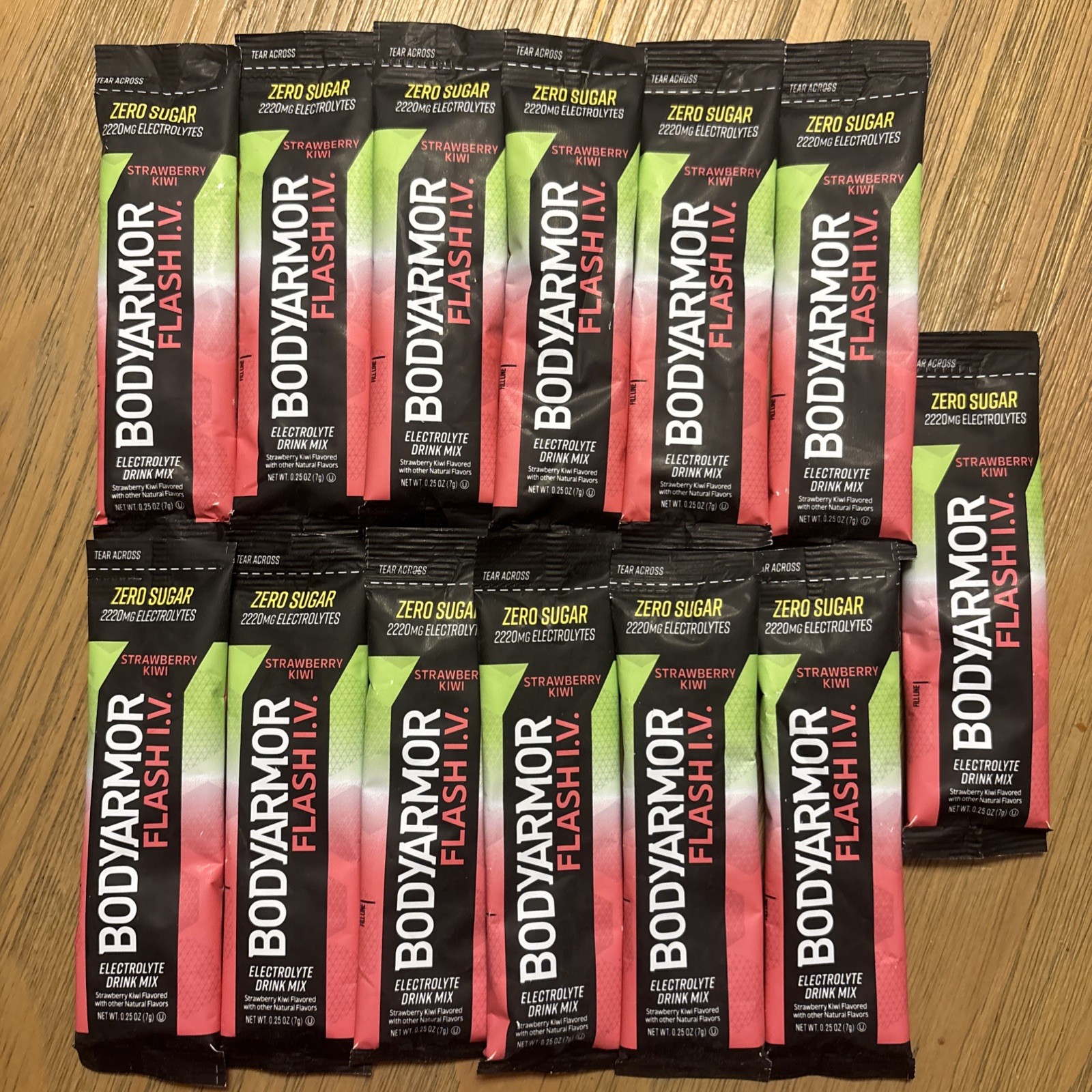 13 packs BODYARMOR Flash IV Electrolyte Strawberry Kiwi Zero Sugar Drink mix