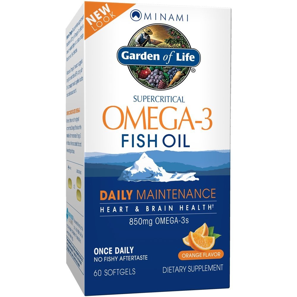 Omega 3 Fish Oil Supercritical 60 Softgels Orange Garden of Life P30857 Minami