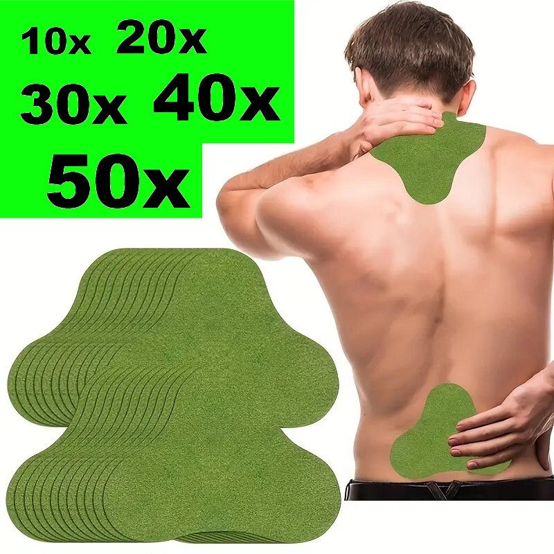 Sumifun XXL Heat Therapy Moxibustion Pain Plasters Self-Adhesive Green Warm Pads