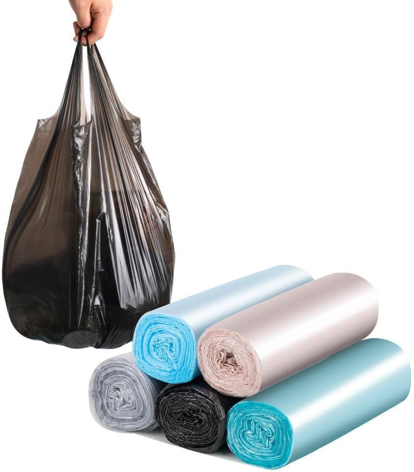 Handle Trash Bags 4 Gallon 1 Count (Pack of 100), Mix100 counts-4Gal