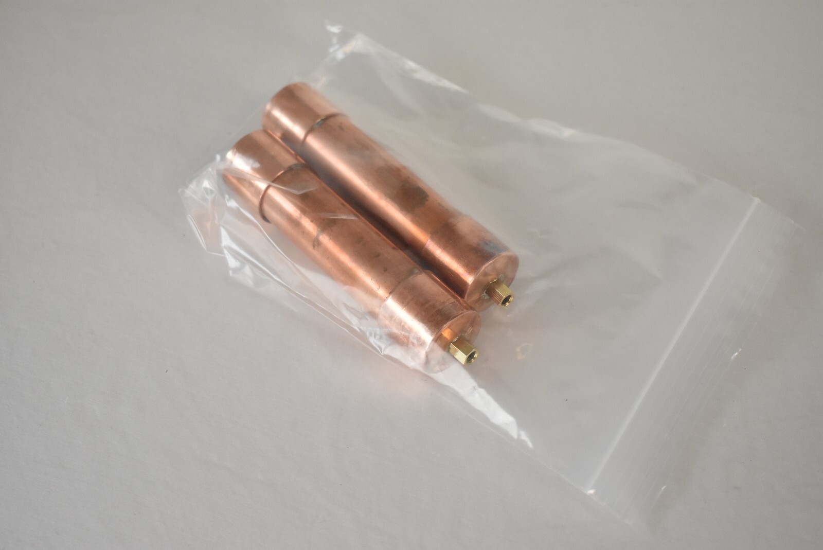 Pair Copper Rife Machine Frequency Hand Cylinders for GB4000 and Others