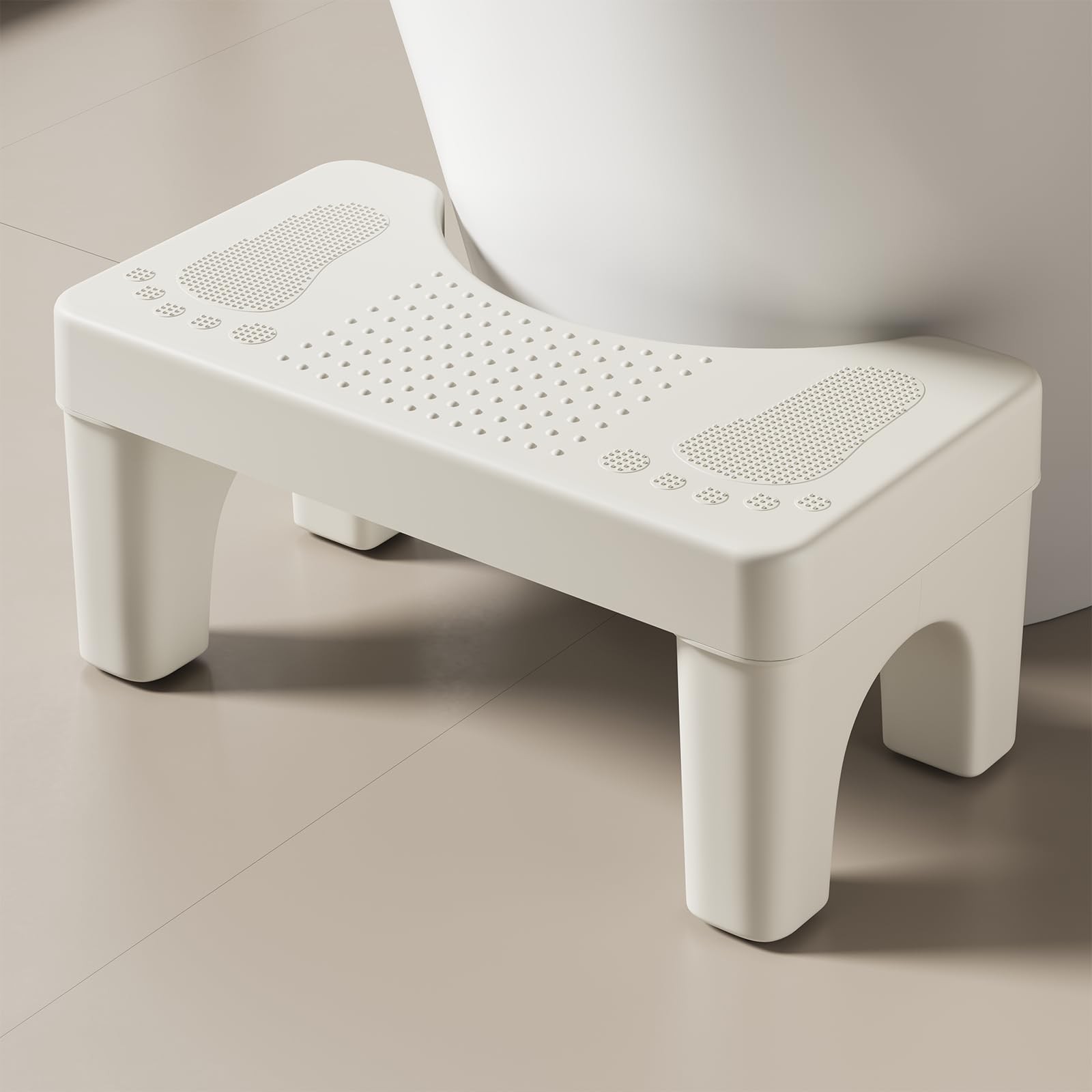 6.7 Inch Toilet Stool Squat Adult, Poop for Bathroom, 1Pcs, White