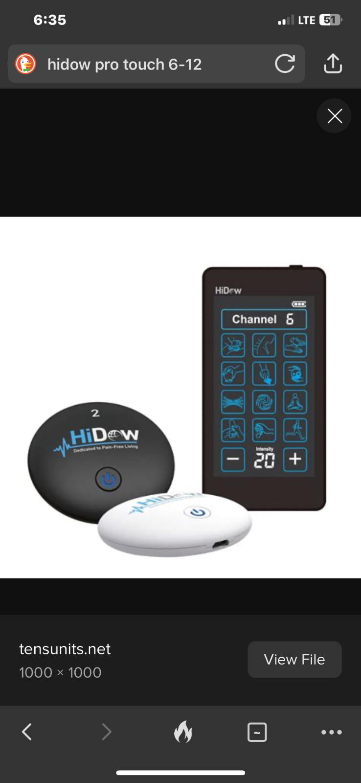 HiDow Pro Touch Wireless 6-12 premium wireless electronic muscle stimulator/TENS