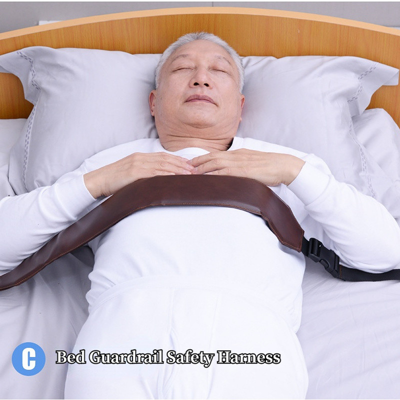 Bed Guardrail Safety Harness Belt Patients Wheelchairs Seat Restraint Strap