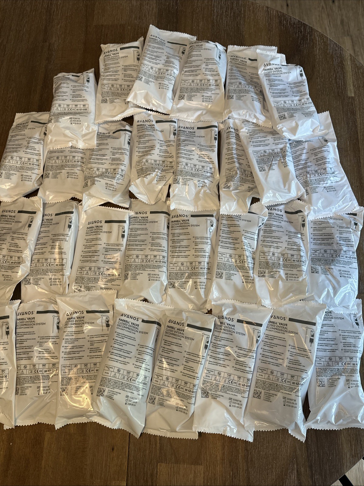 Farrell Valve Closed Enteral Decompression bags ENFit 43-4100 Case Of 30