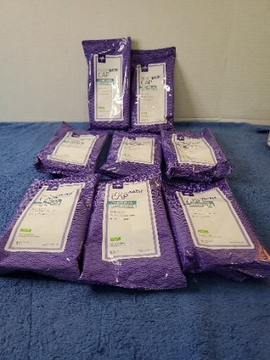 8 Pack Medline Ready Bath Cap Conditioning Shampoo Cap Scented Expire 02 2024