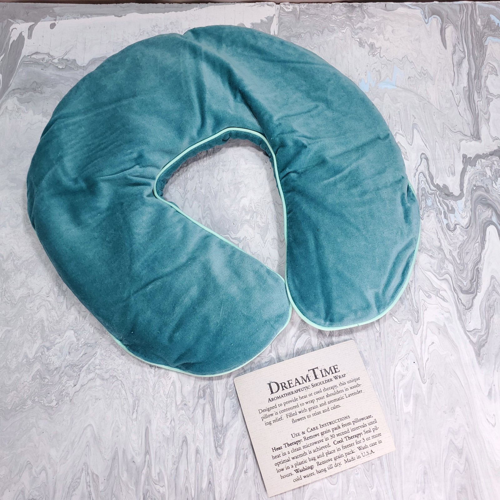 DreamTime Aromatherapy Shoulder Wrap with Lavender for Muscle Heat Therapy Green