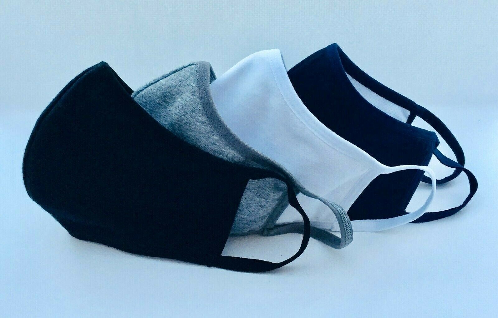 Adult Comfort Face Mask: Cotton Knit or Woven Lace Washable Breathe 2 or 4-Piece
