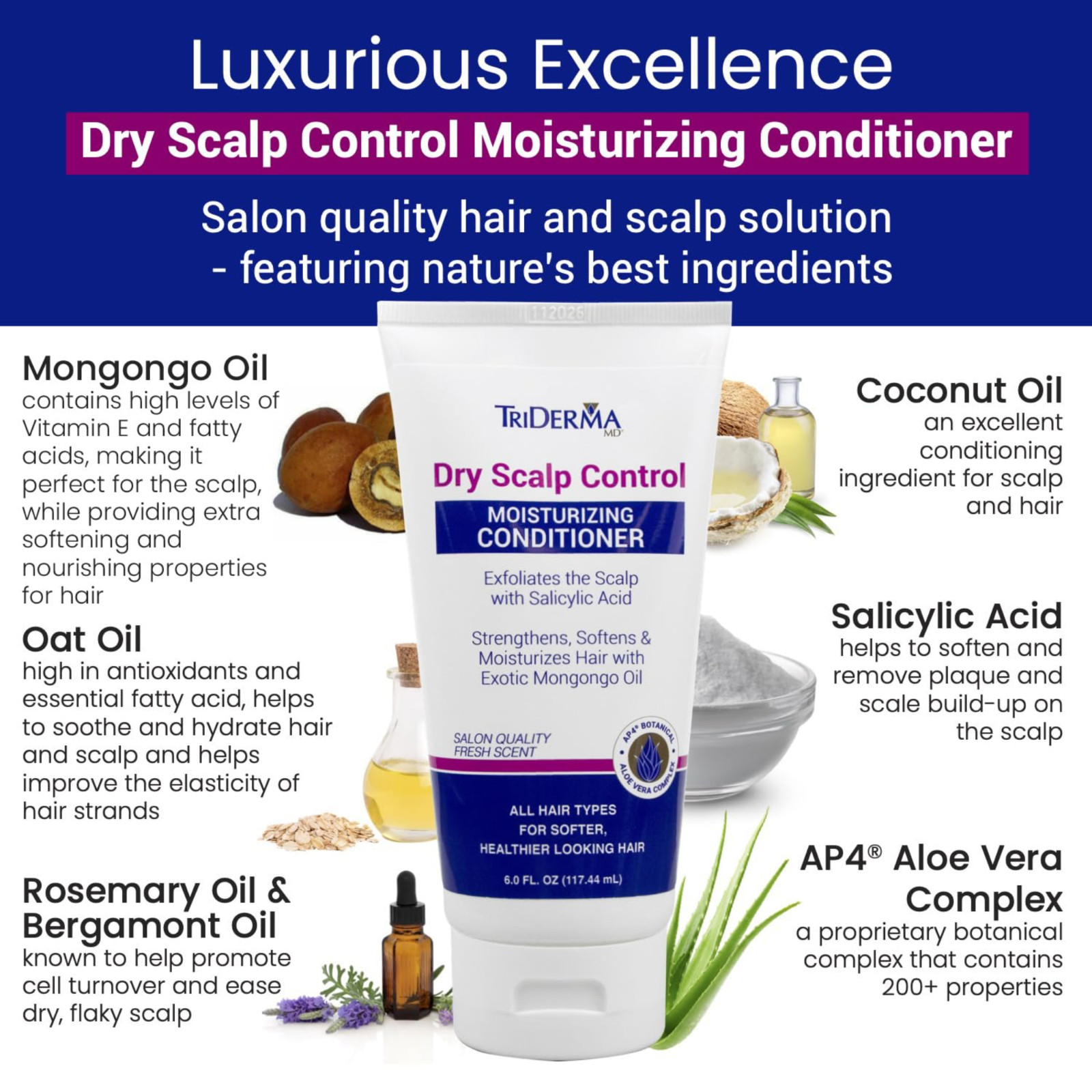 TriDerma Dry Scalp Control Deep Moisturizing Hair Conditioner – 6 oz