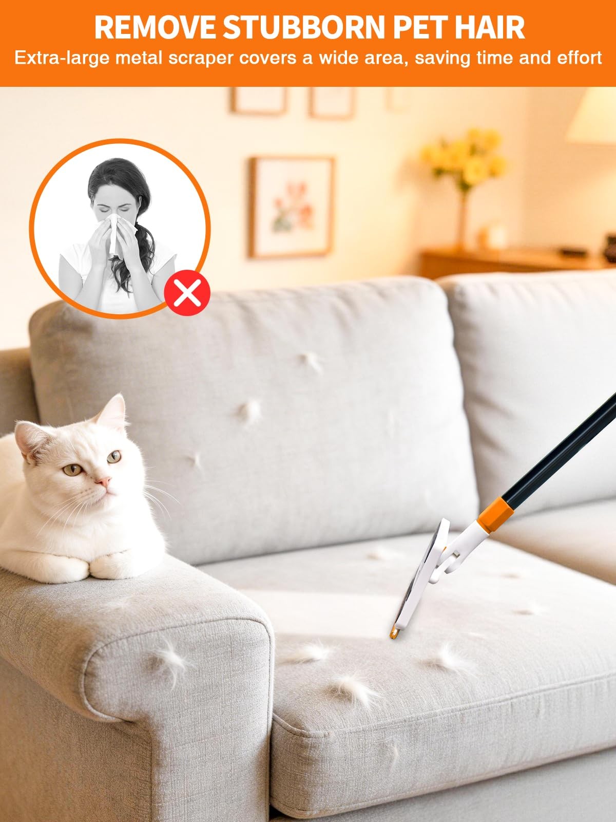 Baseboard Cleaning Tool 4-in-1 Extendable Handle 5 Reusable Pads Carpet