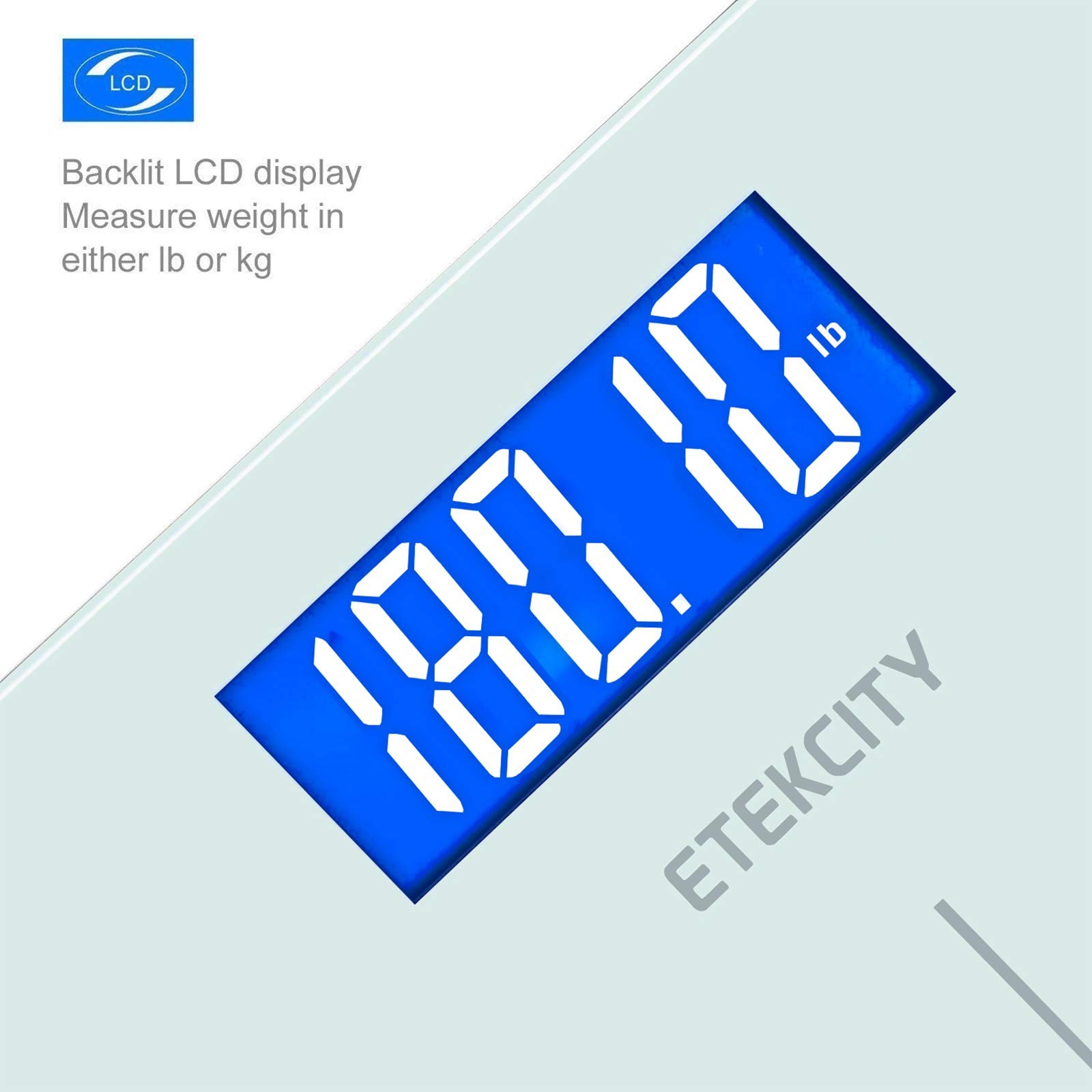Digital Bathroom Scale Body Weight 400 lb Capacity White EB9380H Electric People
