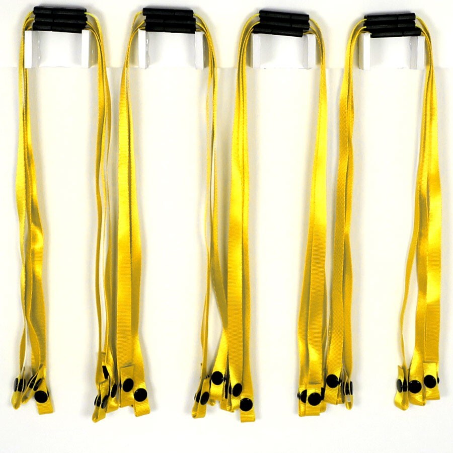 12 Pck Face Mask-Lanyard Glasses Holder w Clips for Kids Women Men-Golden Yellow