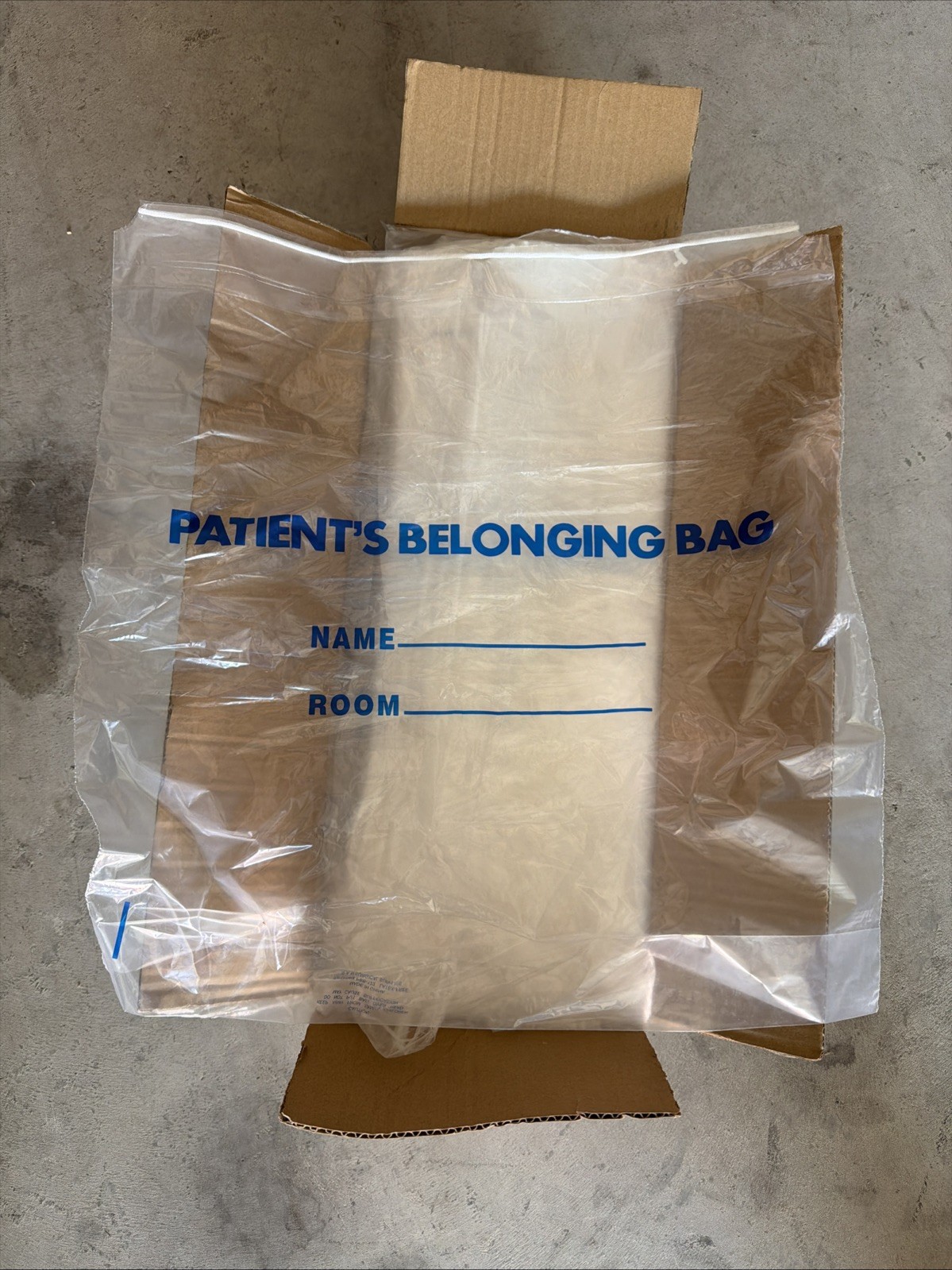 Case Patients Belonging Bag 20”x21”x4” Clear R.A.M. Surgical Supplies PBB-122