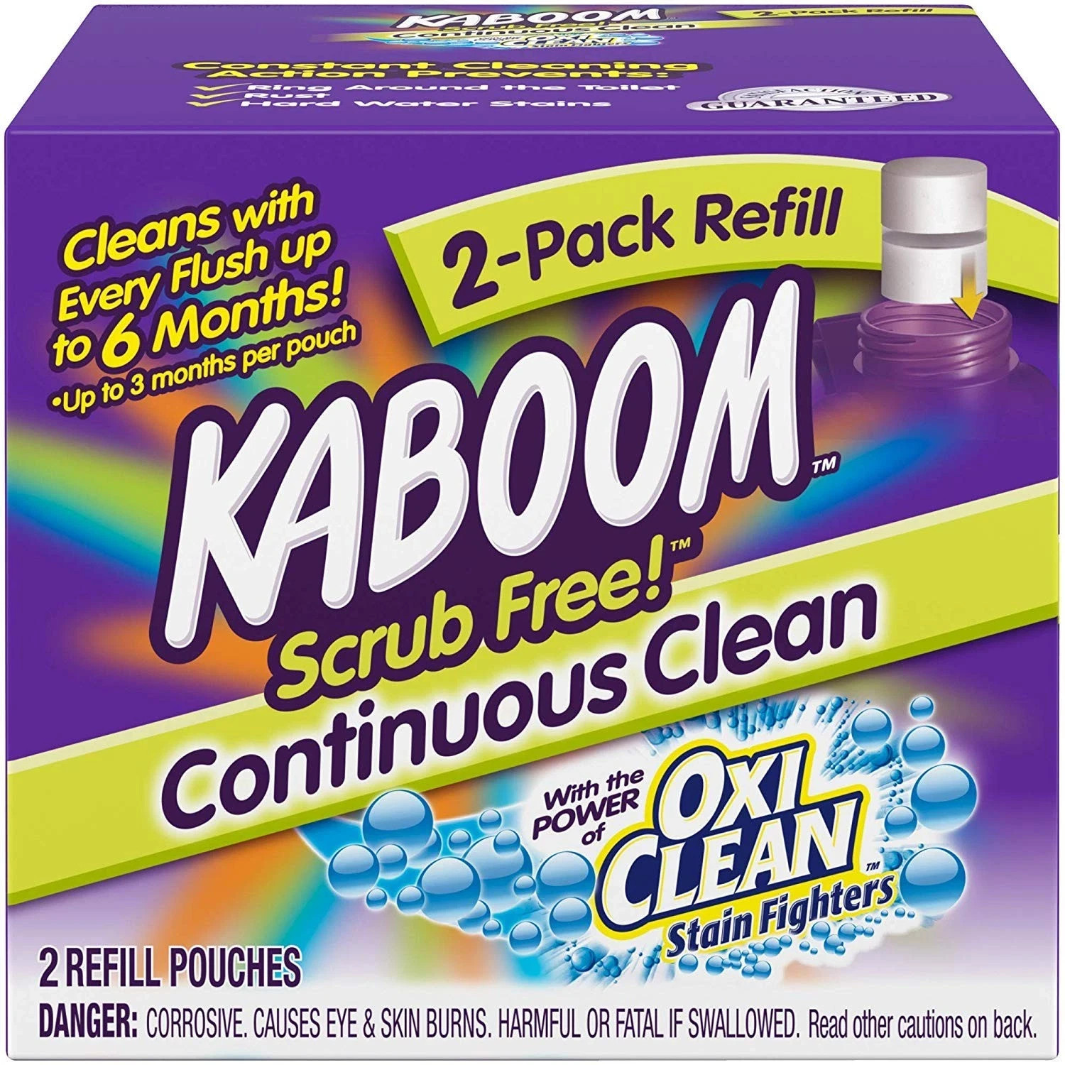 Toilet Cleaning Refill Scrub Free Continuous Clean 2 Pack 4 Boxes