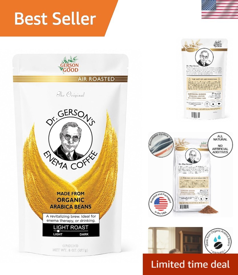 Dr. Gerson’s 8 oz Enema Coffee – Air Roasted, Detox Approved & Gluten-Free