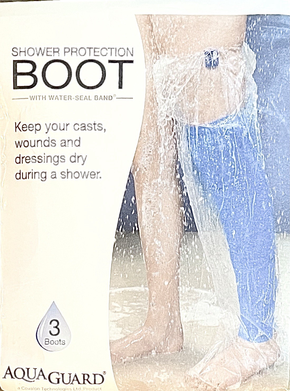 AquaGuard Shower Protection Boot – 3 Boots Per Pack