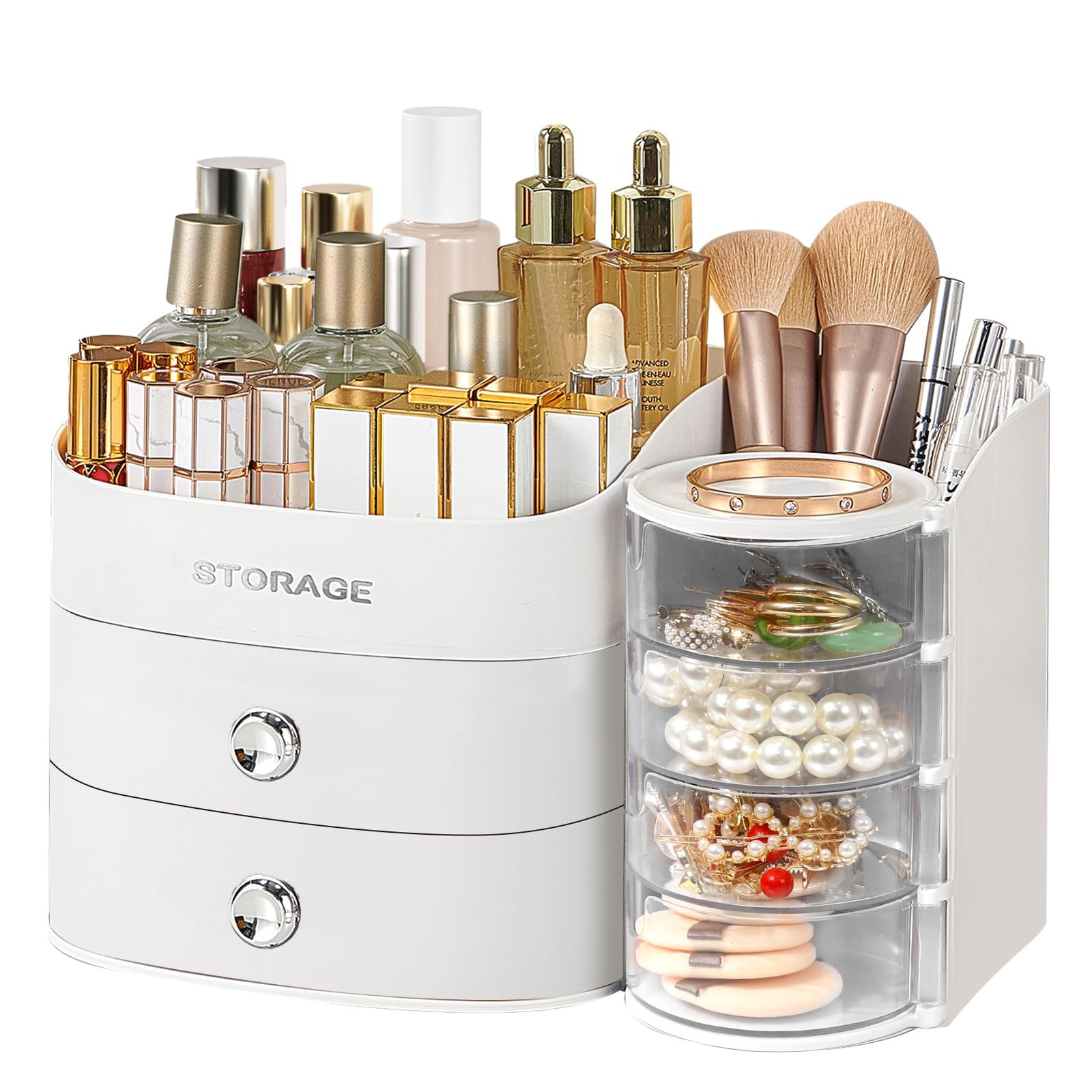 Makeup Organizer Countertop with Drawers, Make up Organizers for Vanity, Skincar