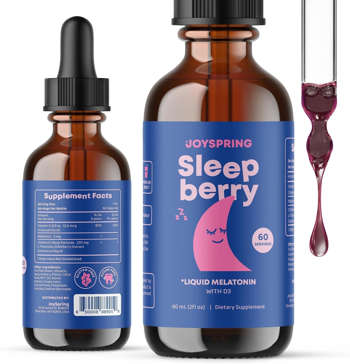 Kids Sleep Aid Melatonin & Elderberry by | Helps Kids Fall Asleep Fast