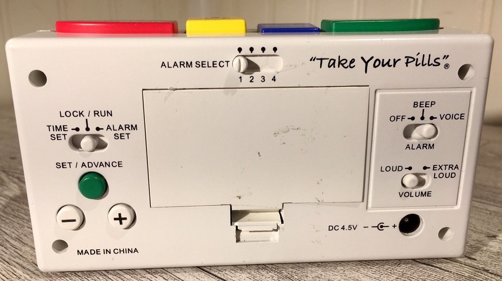 MedCenter Talking Alarm Clock 4 Different Alarm Settings With 6 Ft. Adapter Cord