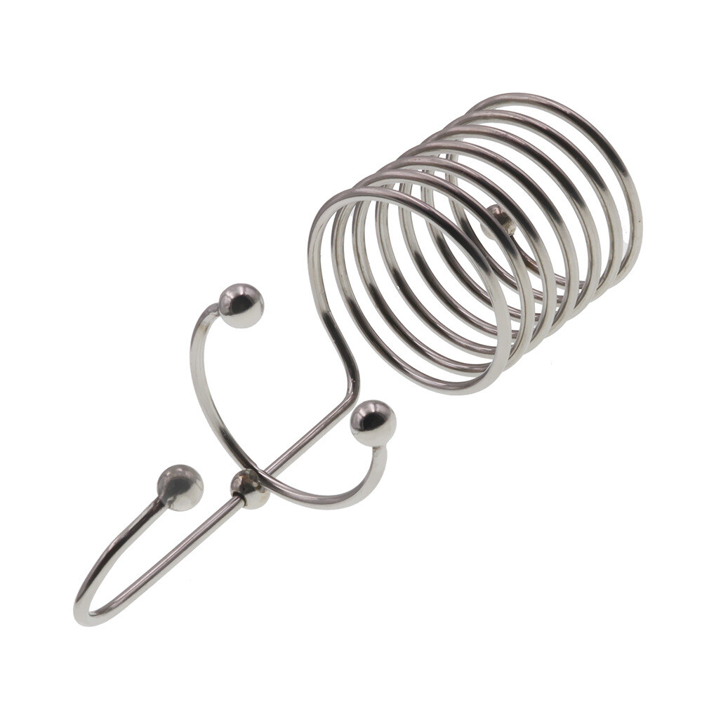 7 Ring Head Glans Stopper Penis Ring/plug with Balls Stainless Steel