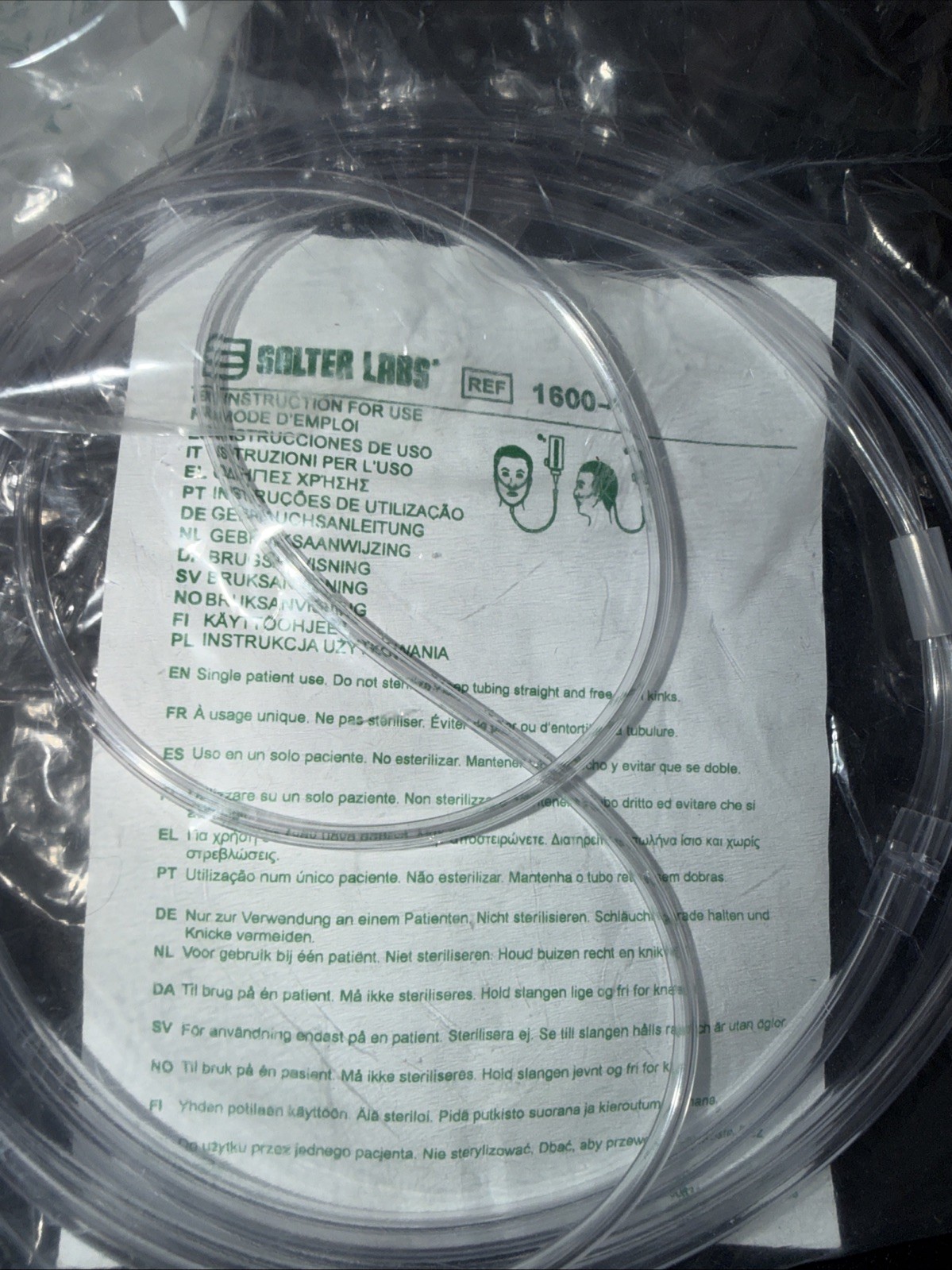 4″ Hose w/Nasal Cannula Genuine Salter 1600-4, Sealed Packages-2