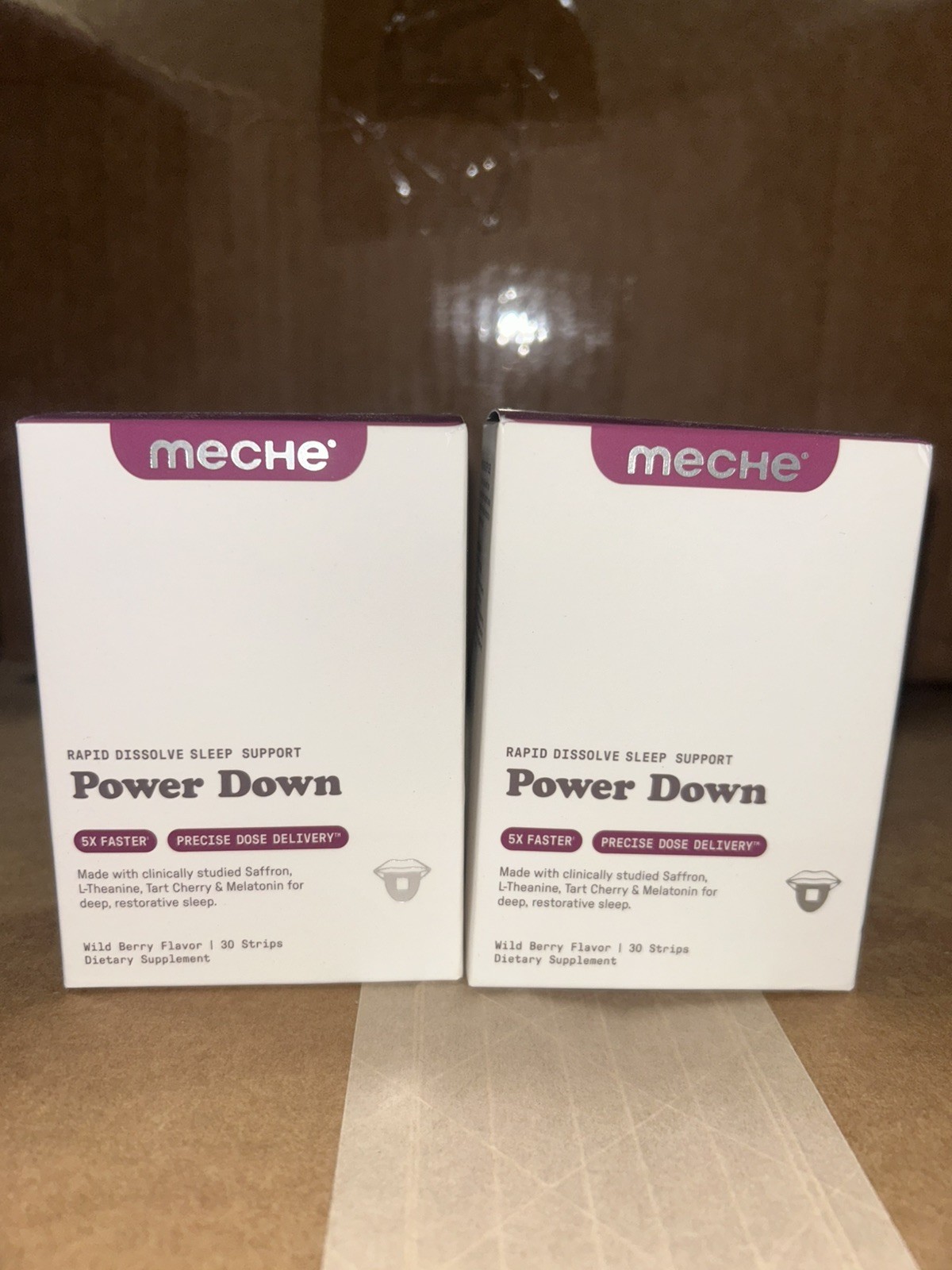Meche Power Down – 30 Strips Each – set of 2 Wild Berry
