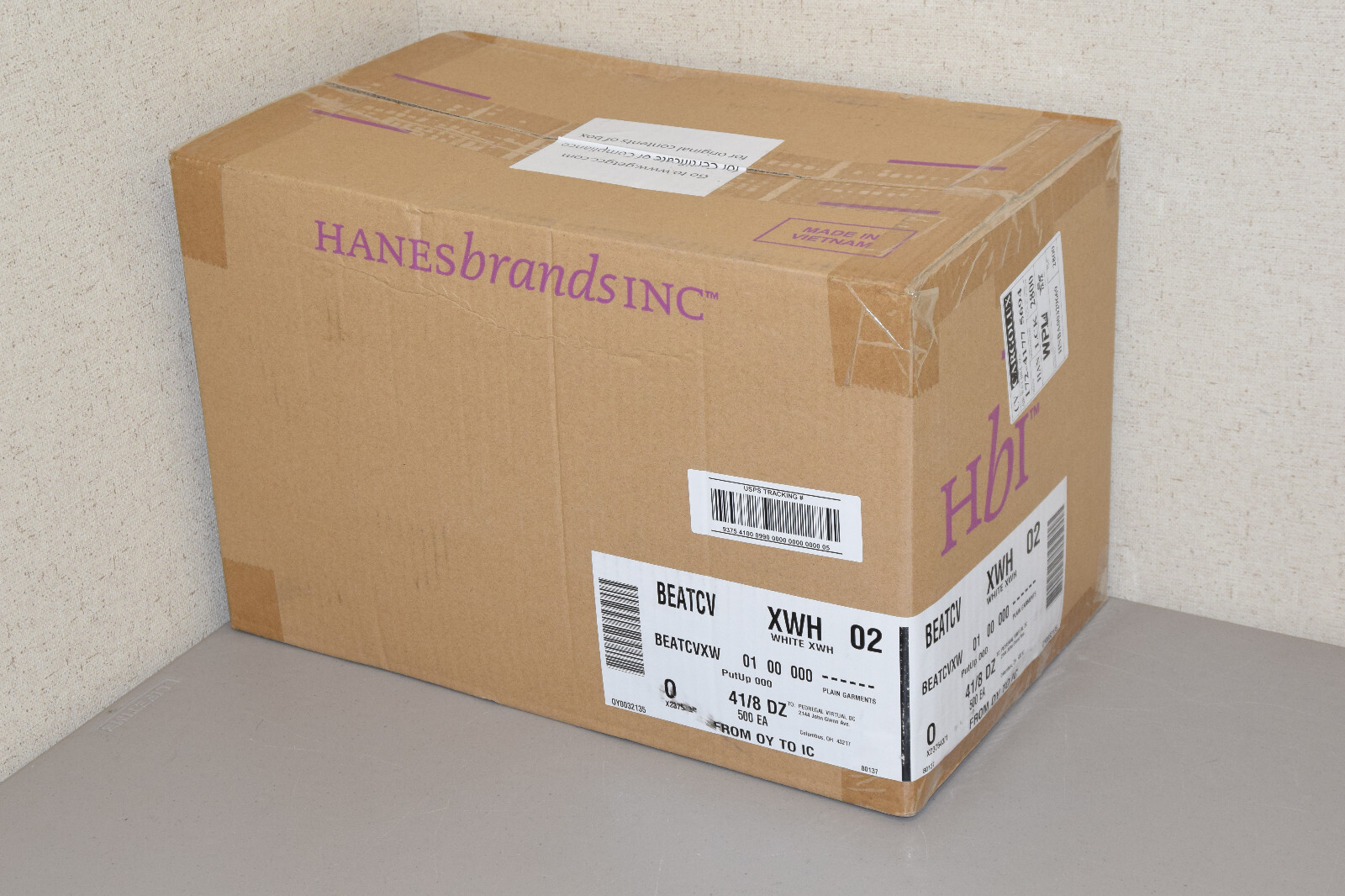 New Box of 500 Hanes Brands INC Washable White Cotton Face Masks BEATCV BEATCVXW
