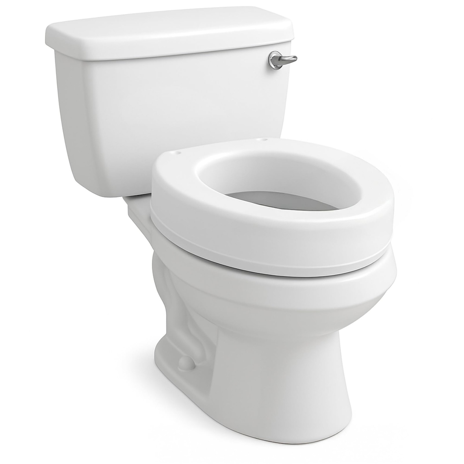 Toilet Seat Riser Round 3.5 White 300lb Capacity Carex FGB30700 Raised Adds