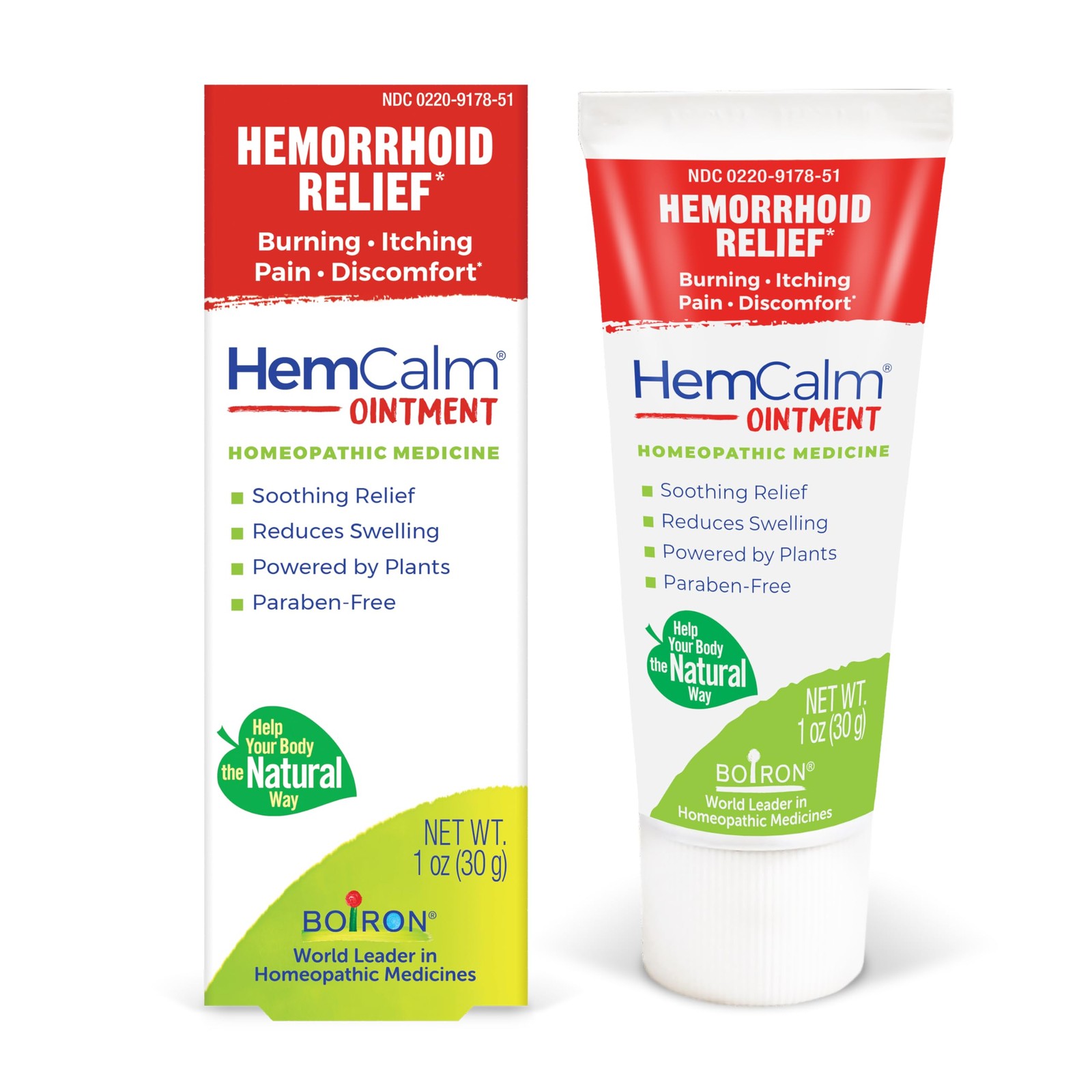 Boiron HemCalm Ointment for Hemorrhoid Relief of 1 Ounce (Pack 1), White
