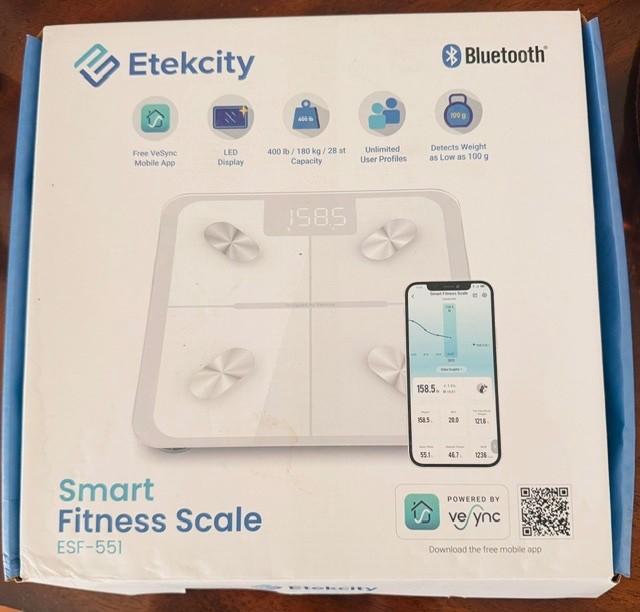 Track Body Composition Changes – Etekcity Smart Scale with App Sync, bluetooth.