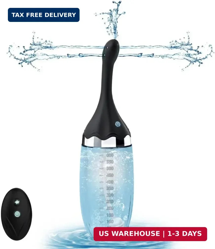 Anal Douche Automatic Enema Bulb – 20oz Electric Enemas for Colon Cleanse for Wo