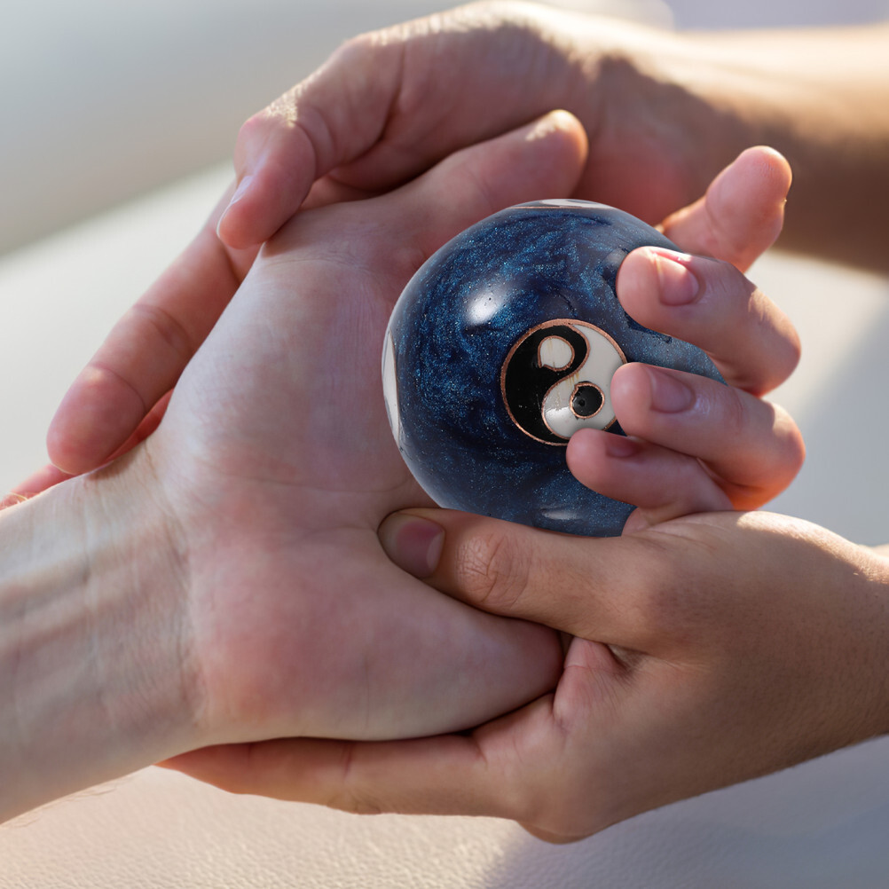 Set Small Baoding Balls with Chime Asian Hand Balls Chinese Massage Hand Balls