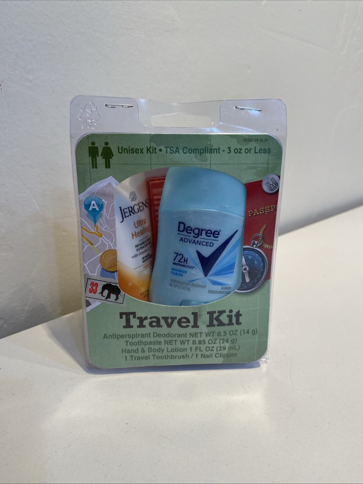 Unisex Travel Kit TSA Compliant Deodorant, Toothpaste, Lotion, Toothbrush
