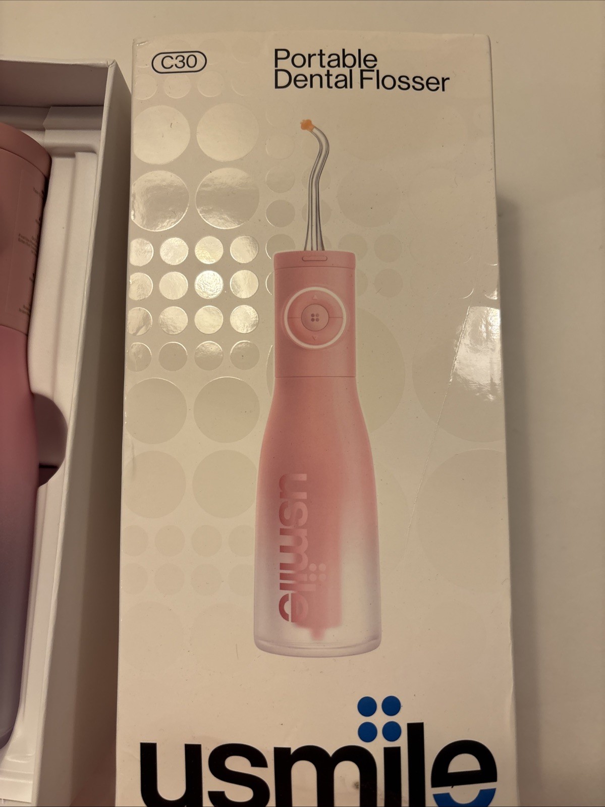 Usmile Water Flosser 300ml IPX7 Waterproof USB C Rechargeable Pink C30-PK