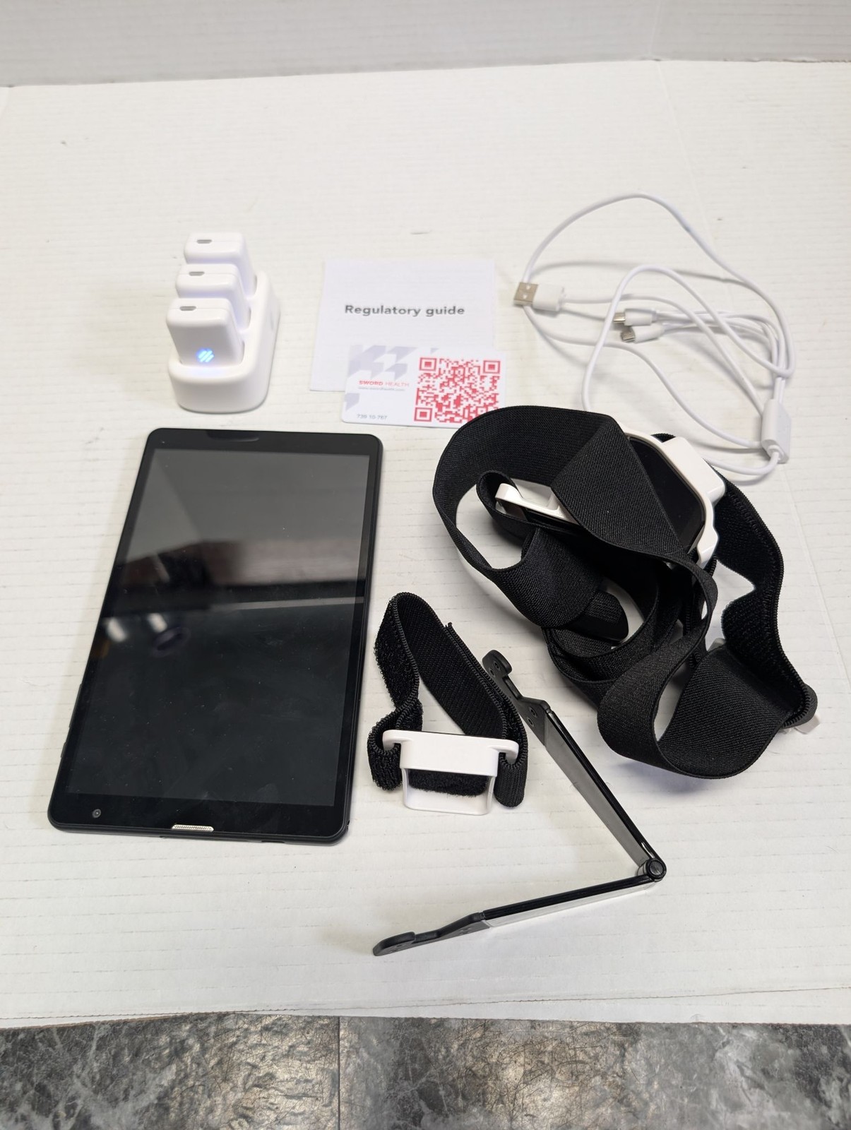 Sword Health DigitalTherapist Tablet Rehab Kit w/ Motion Trackers Charger Case