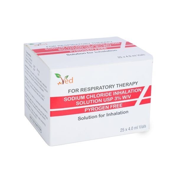 VED Hypertone Inhalation Salt Solution 3% Sodium Chloride (NaCl), 25 x 4.0ml Sin