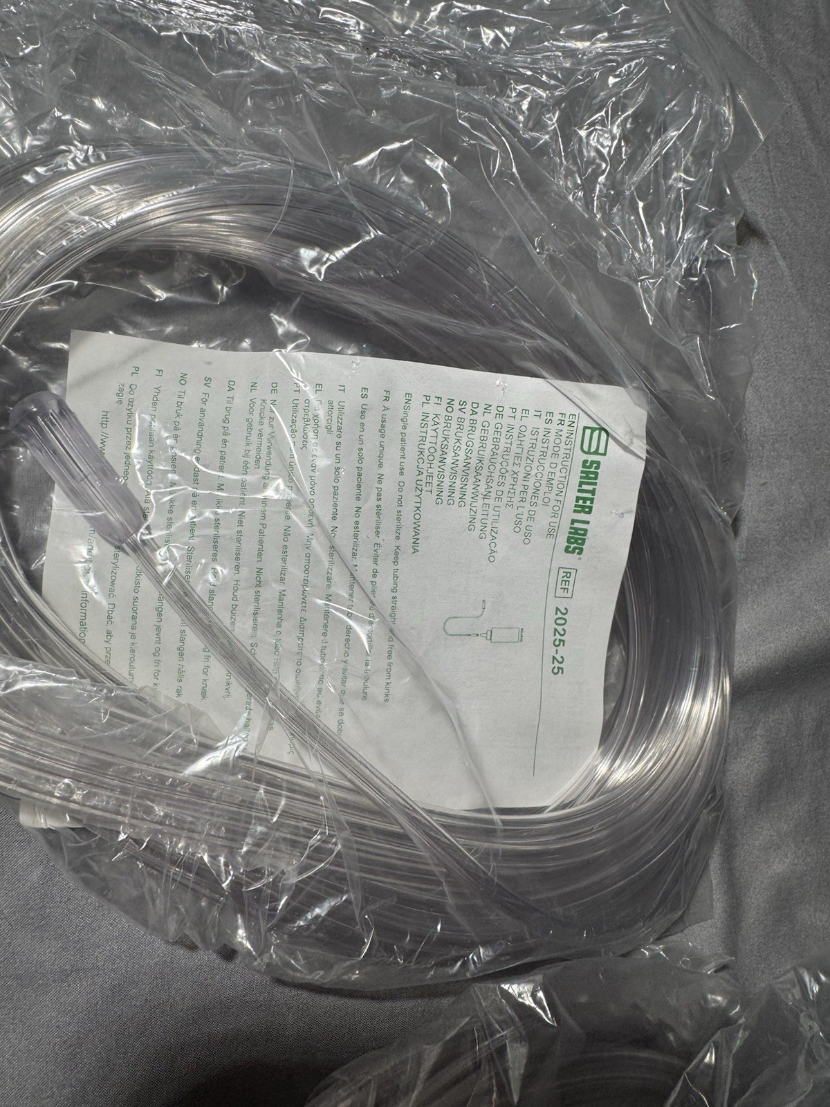 Lot (6) Salter 2025-25 25ft hose CLEAR, New in mfg packaging.