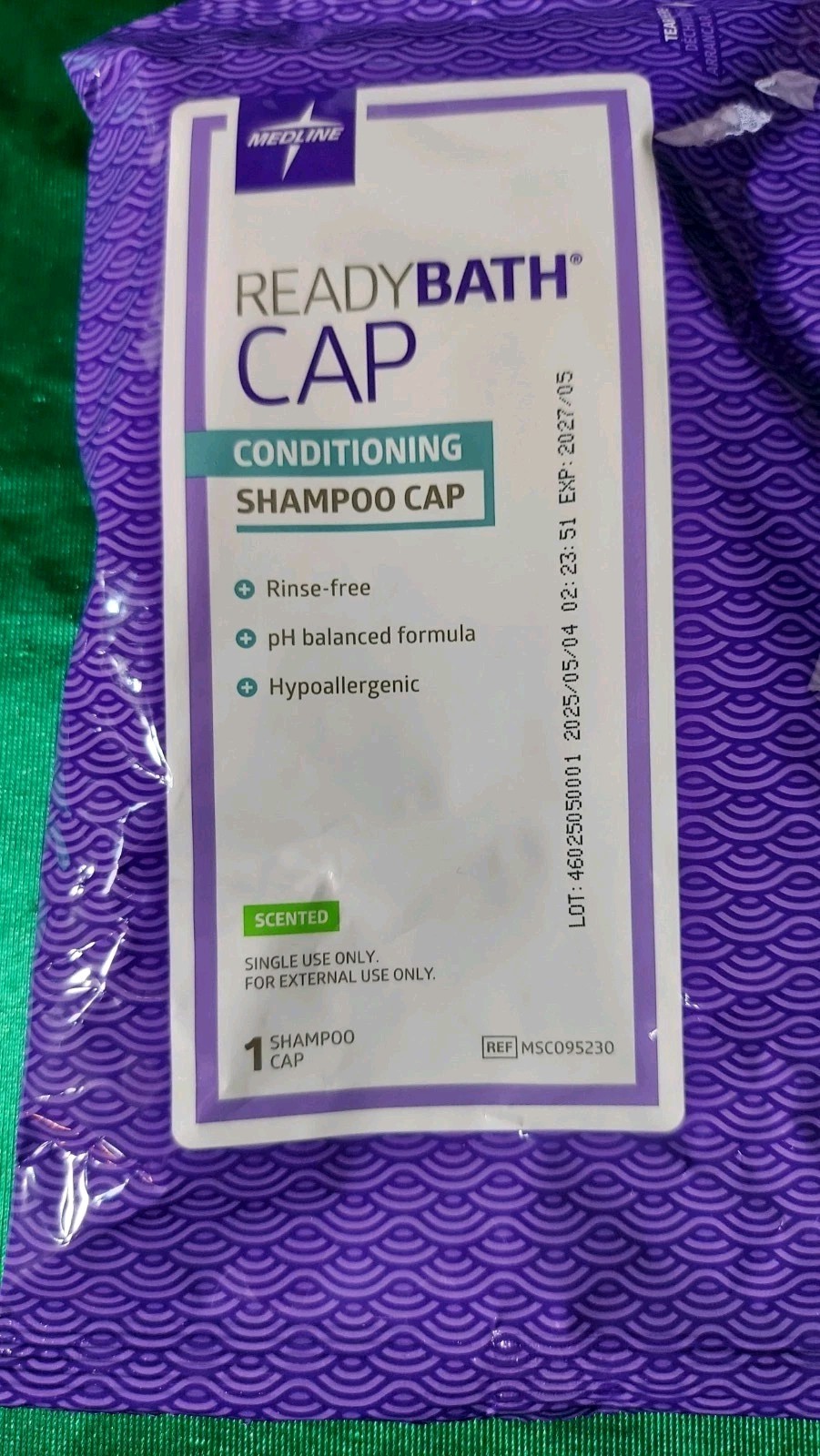 Lot Of 30 Medline ReadyBath Cap Conditioning Shampoo Cap Scented Single Use
