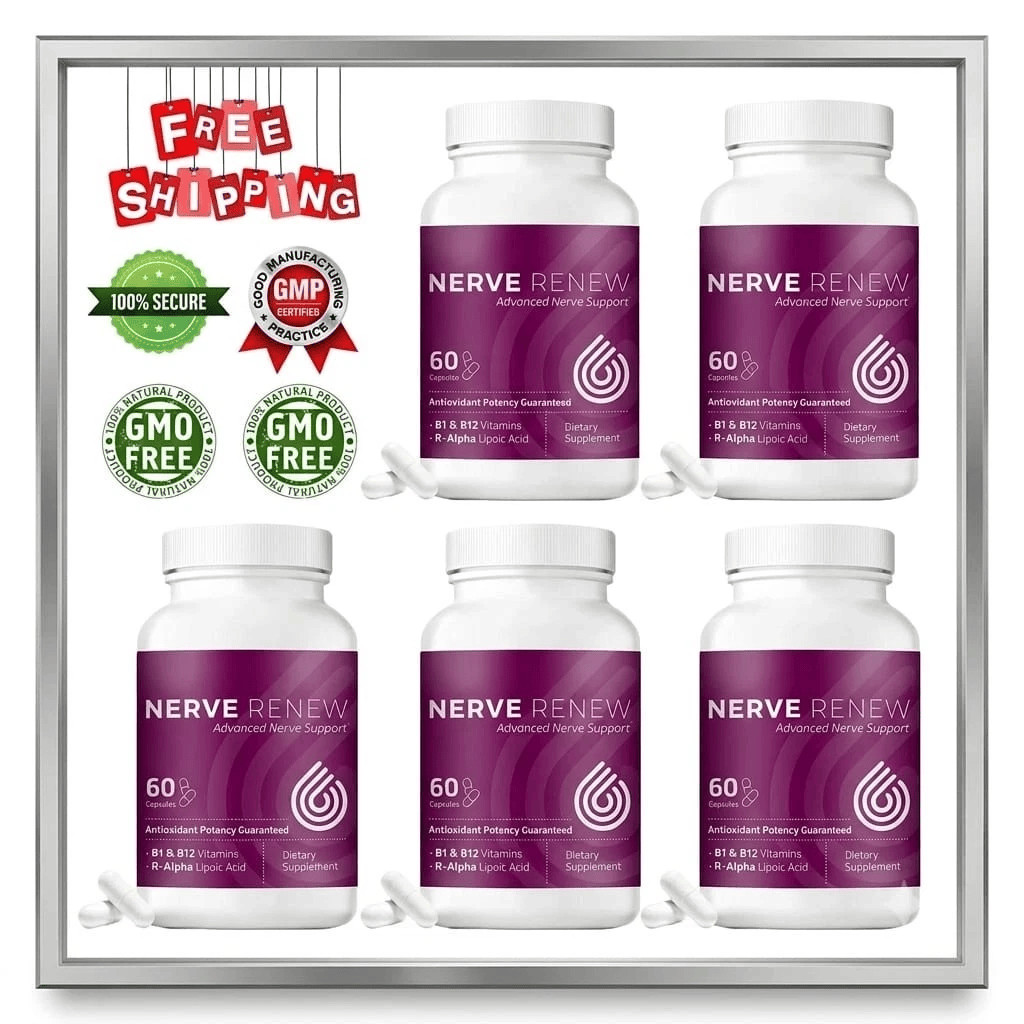 NERVE RENEW Advanced Nerve Support with R Alpha Lipoic Acid and Vitamin B 5 pack