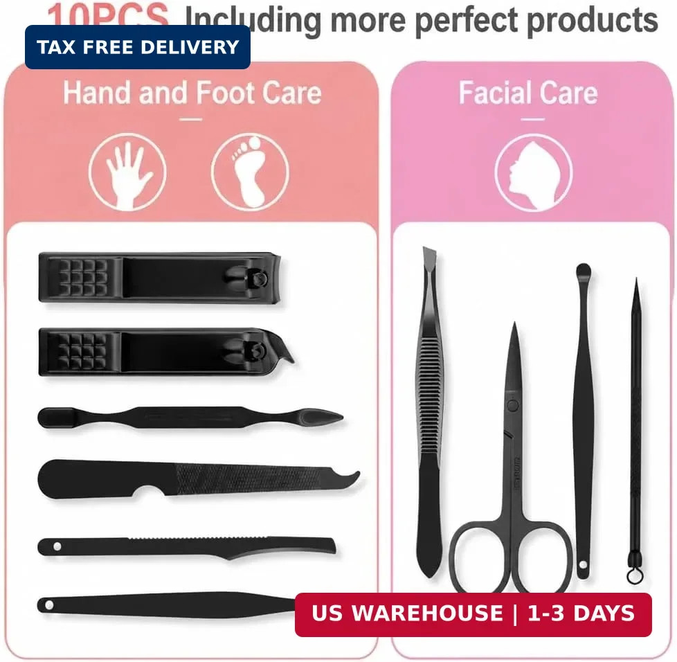 OKOMER Nail Clipper Set – Professional Manicure Set 10 PCS Stainless Steel Nail