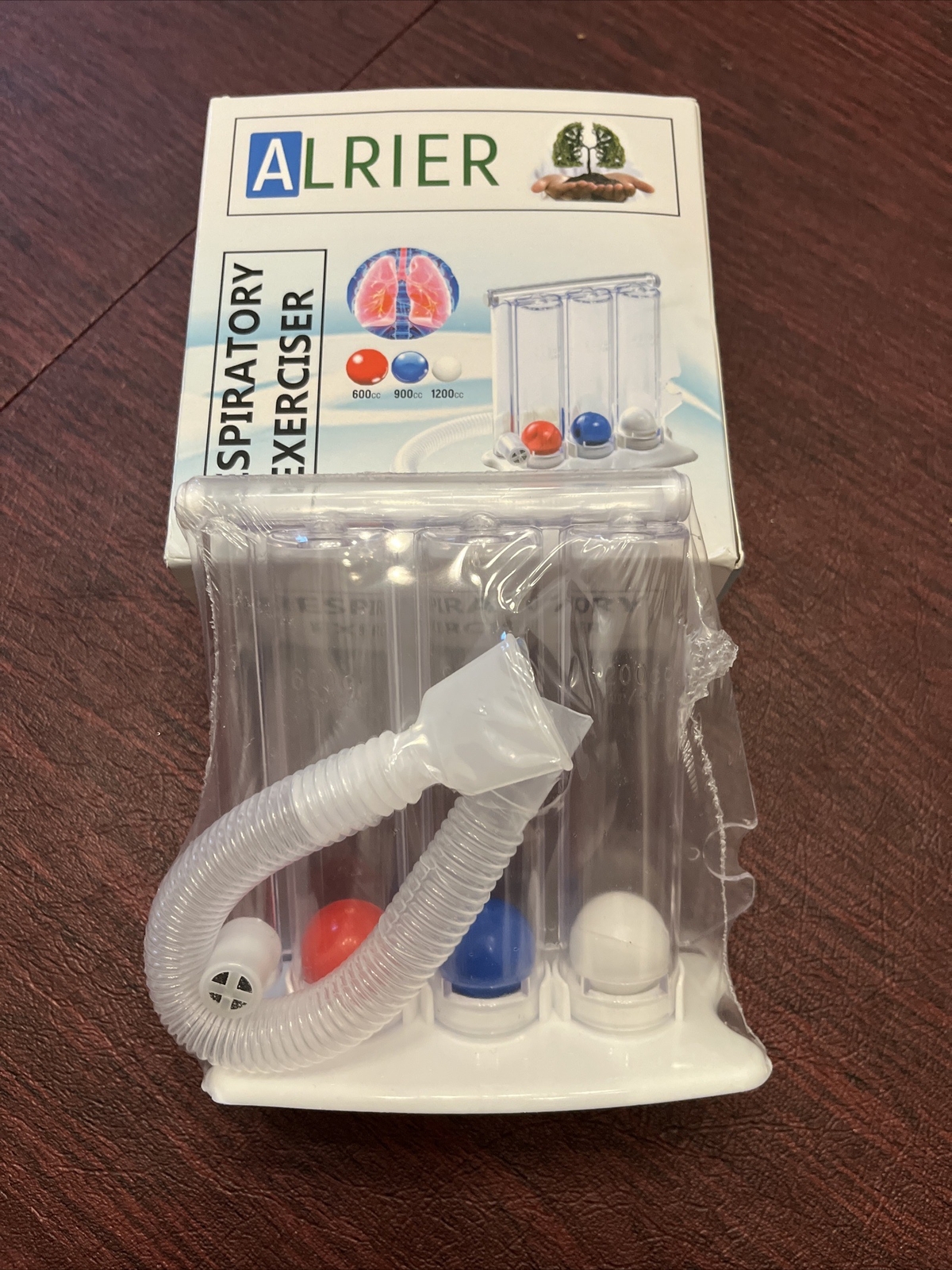 Deep Breathing Exercise for Lung Respiratory Breath Trainer w Mouthpiece NEW