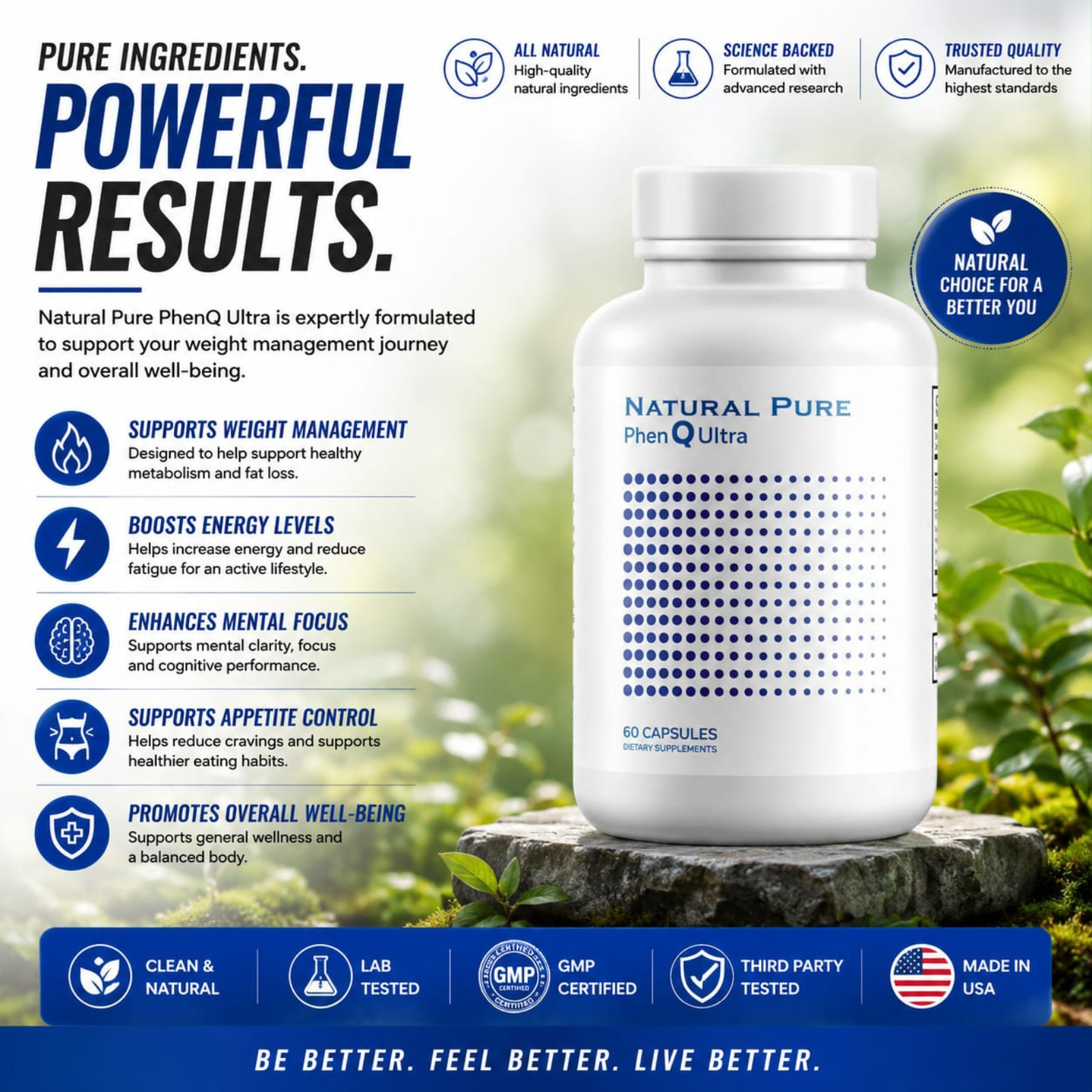 PhenQ Ultra Diet Pills Fat Burner Weight Loss Formula 60 Caps Pack 1